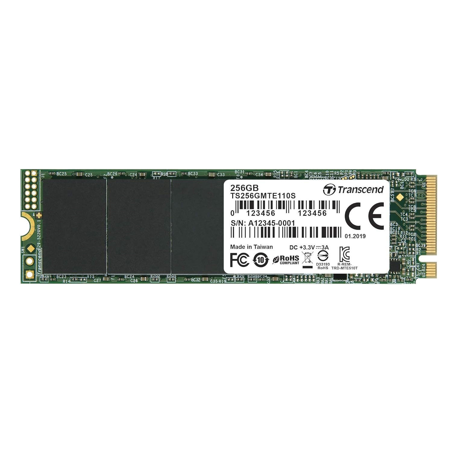Transcend 110S NVMe PCIe Gen3 x4 Internal SSD M.2 2280 | Sequential Read/Write Up to 2,500/1,700 MB/s | 256GB/512GB/1TB/2TB Transcend 110S NVMe PCIe Gen3 x4 Internal SSD M.2 2280 | Sequential Read/Write Up to 2,500/1,700 MB/s | 256GB/512GB/1TB/2TB